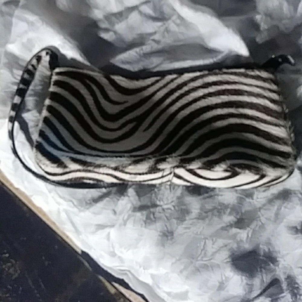Mini hand bag real zebra